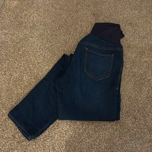 Size 4 long dark blue maternity jeans